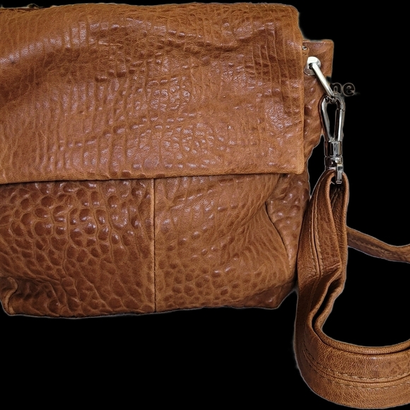 Textured Brown Crossbody Bag - Picture 2 of 11